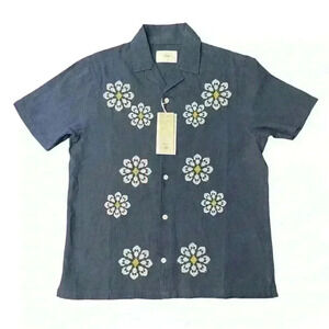 NWT Folk Kota SS Button Down, Blue, Size S & M